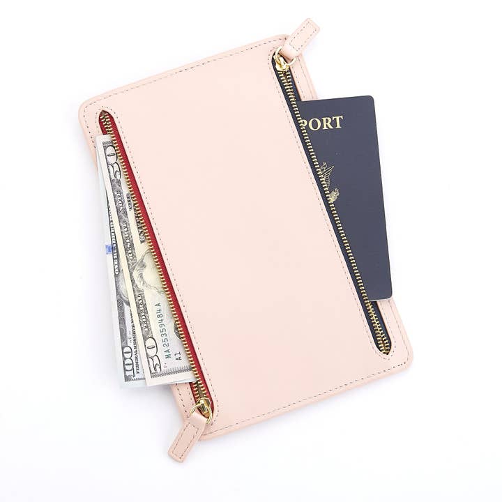 ROYCE New York – Großhandel Reisebrieftasche – Reise-Organizer mit RFID-Schutz und vier Reißverschlüssen aus echtem Leder2