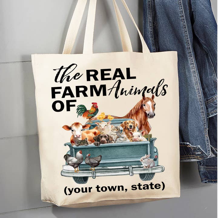 Los Verdaderos Animales de Granja de Bolso de Lona para venta al por mayor de Avery Lane Gifts