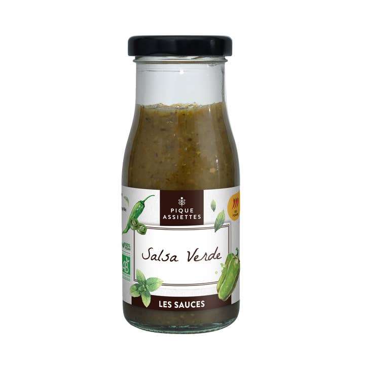 Organic Salsa Verde sauce 130 ml for wholesale by PIQUE ASSIETTES