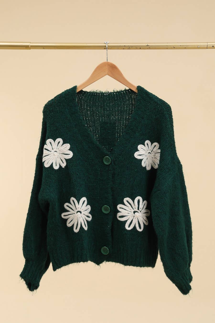 LÉA & LUC - Vente Cardigan – femme - Gilet cardigan col en V et motif fleur REF. 3077941