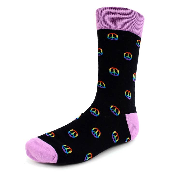 Selini New York - Vente Chaussettes – homme - Chaussettes Peace Sign Novelty pour hommes - NVS19012