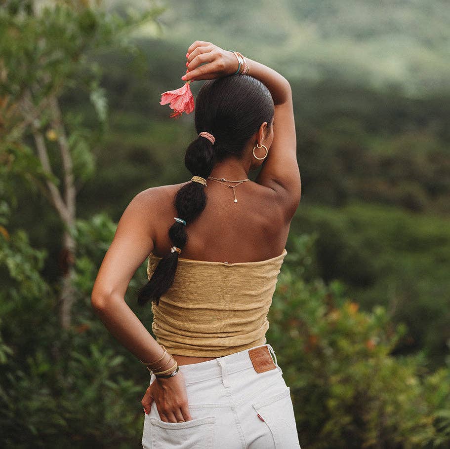 K'lani hair tie bracelets - Wholesale Hair Tie - "Aloha" Silver Hawaii Charm Hair Tie Bracelets3