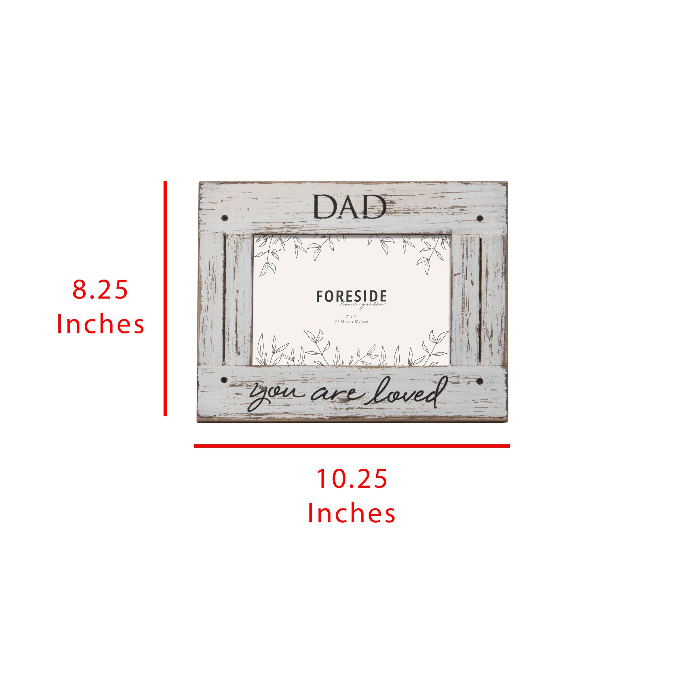 Foreside Home & Garden - Wholesale Picture Frame - 5x7 Photo Dad Love White Picture Frame Dad Gift3