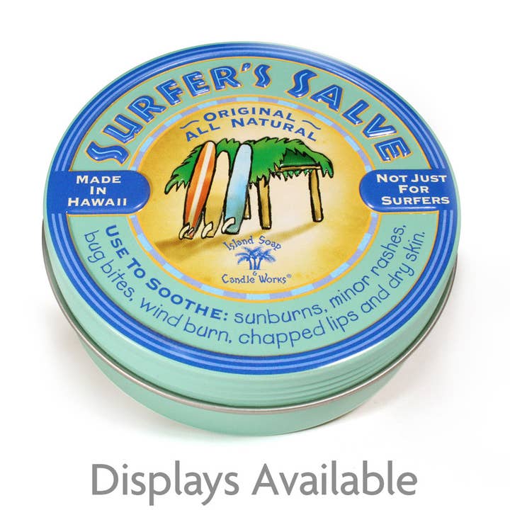 Large All Natural Surfer's Salve - 4 oz. Tin for wholesale by Island Soap & Candle Works