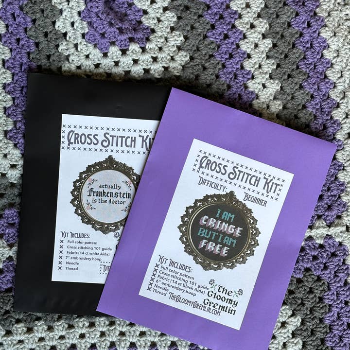 The Gloomy Gremlin - Wholesale Embroidery/Cross Stitch Supplies - Frankenstein - Cross Stitch Kit3