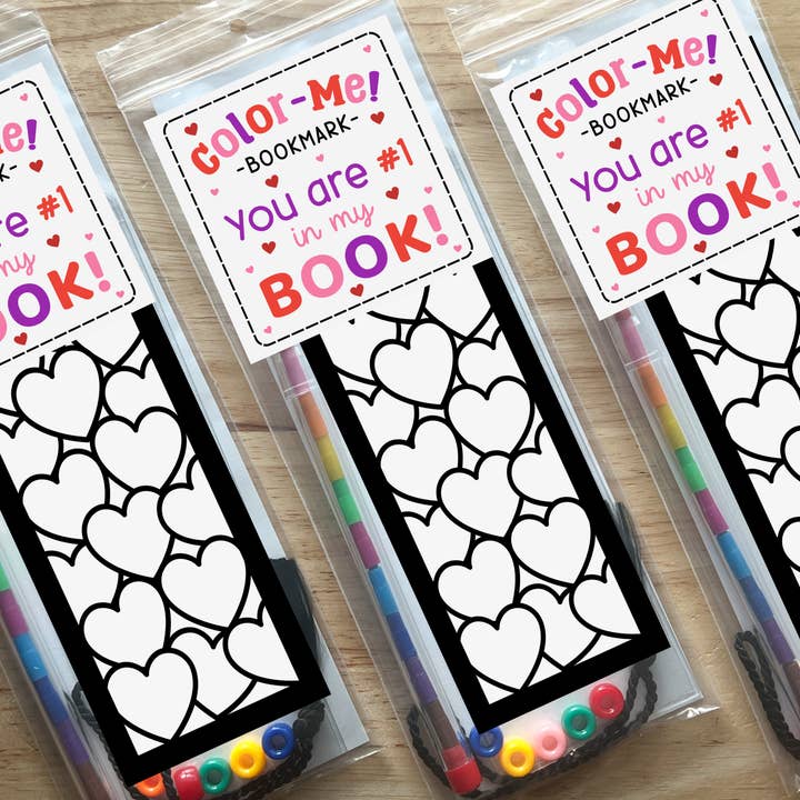 Kit de bricolage de signets à colorier pour la Saint-Valentin pour enfants pour la vente par Calenlou Crafts