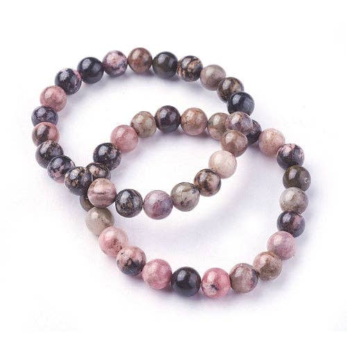 Crystals and Sun Signs - Wholesale Beaded Bracelet - Rhodonite Gemstone Bead Bracelet | The Stone of Self Love4