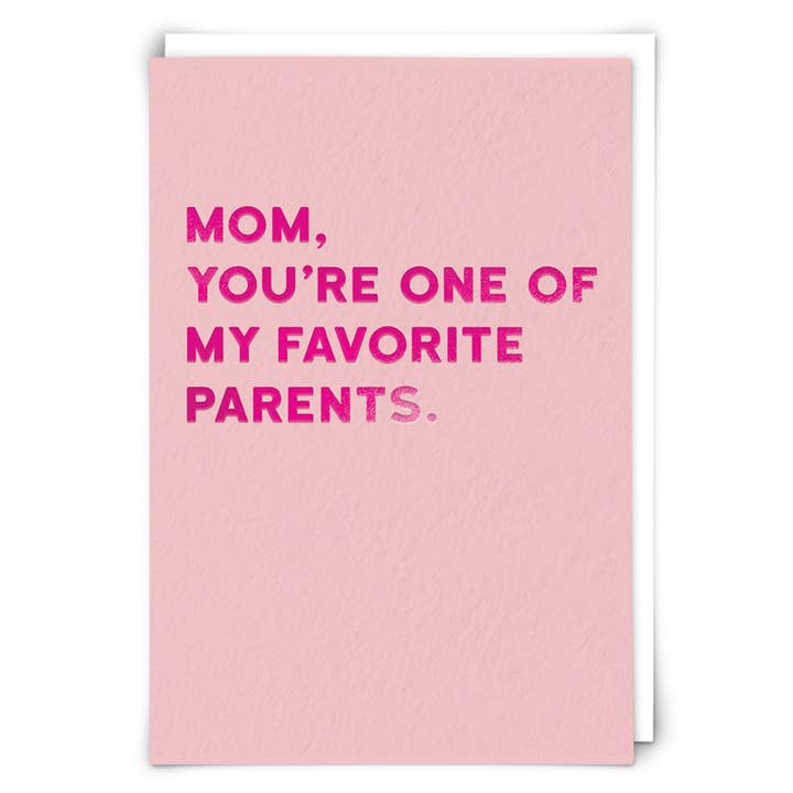 Mom Favorite Greeting Card for wholesale by Redback Cards - ALL duties and tariffs paid