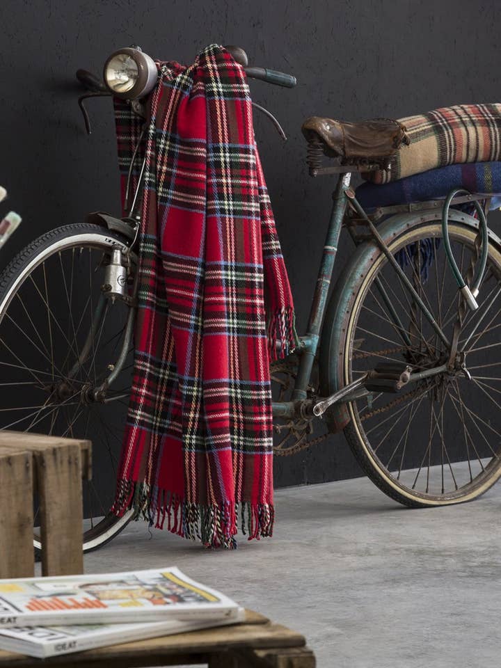 539 - Tartan Plaid Recycled Cotton Throw 51" x 67" for wholesale by A Soft Idea