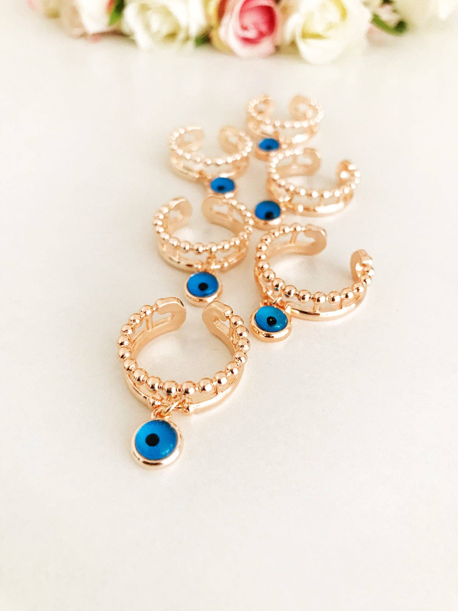 Evileyefavor - Wholesale Cocktail/Statement Ring - Greek Evil Eye Charm Ring7