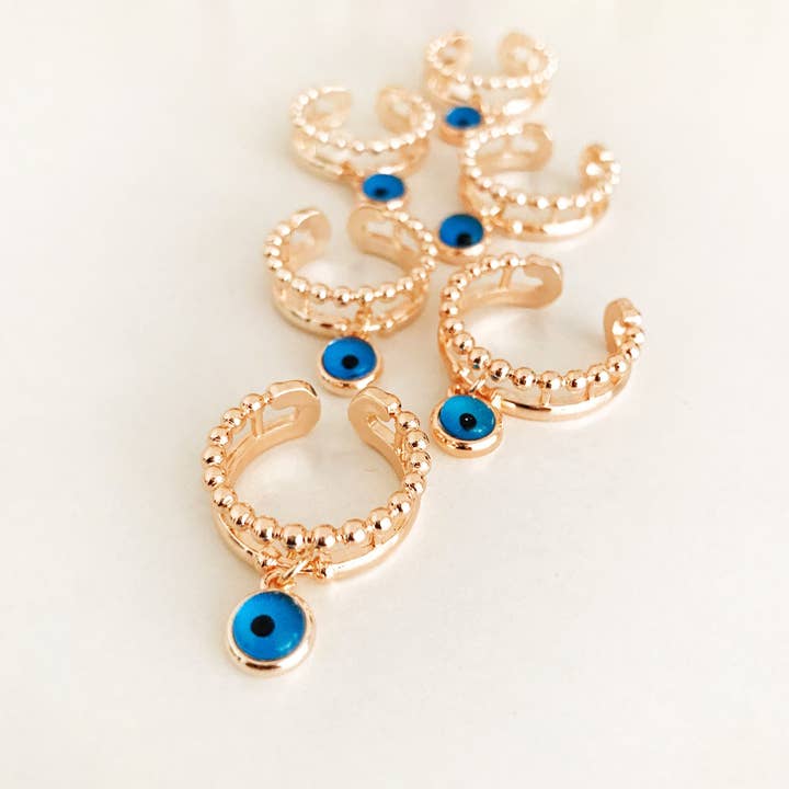 Evileyefavor - Wholesale Cocktail/Statement Ring - Greek Evil Eye Charm Ring7