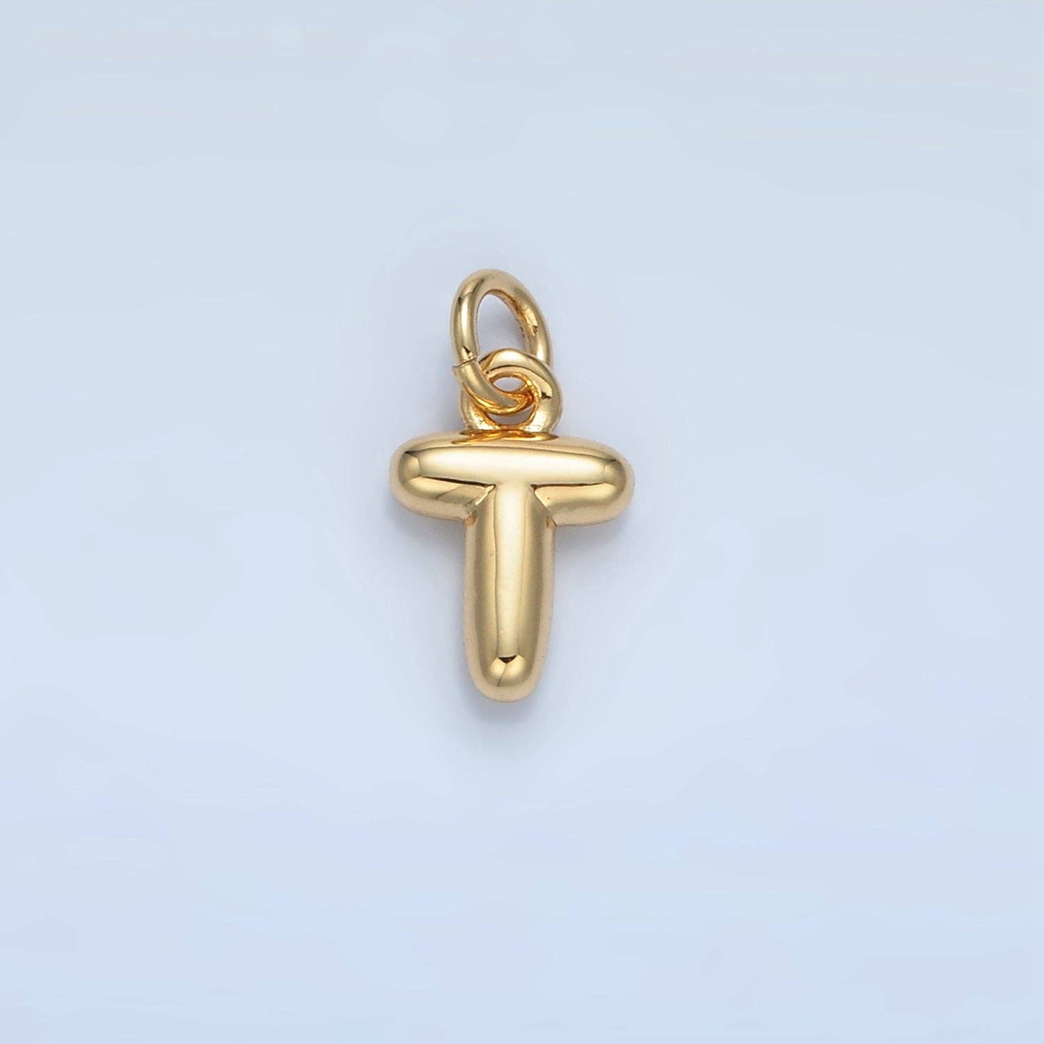 Aim Eternal - Wholesale Individual Charm/Pendant - 16K Gold Filled 10mm Initial Letter Chubby Balloon Mini Charm | A1591 - A160319