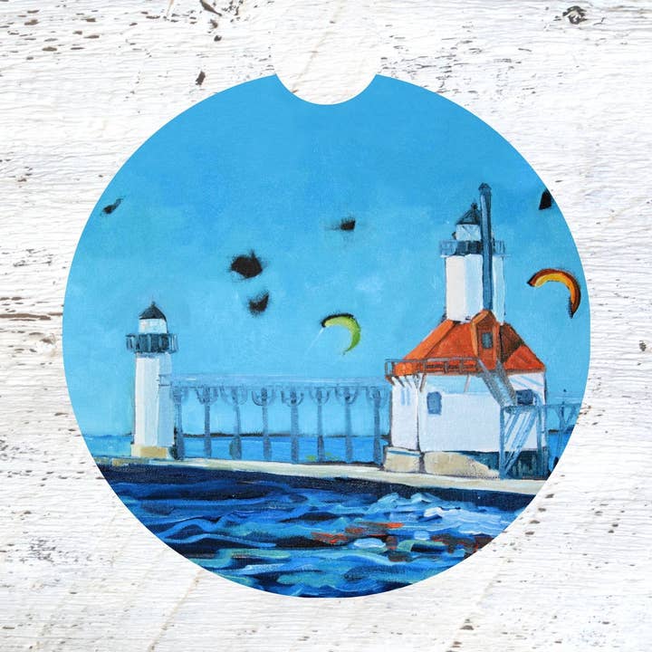 Car Coaster: St. Joseph Lighthouse for wholesale by Dreese Fine Art