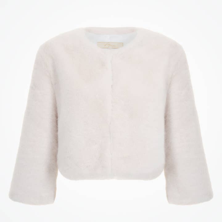 Liberty in Love - Wholesale Jacket - Women's - Serafina ivory faux fur bridal jacket