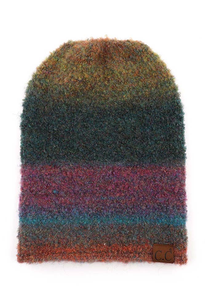 Hana - Wholesale Beanie - Women's - C.C Multi Color Ombre Mohair Cuff Beanie15