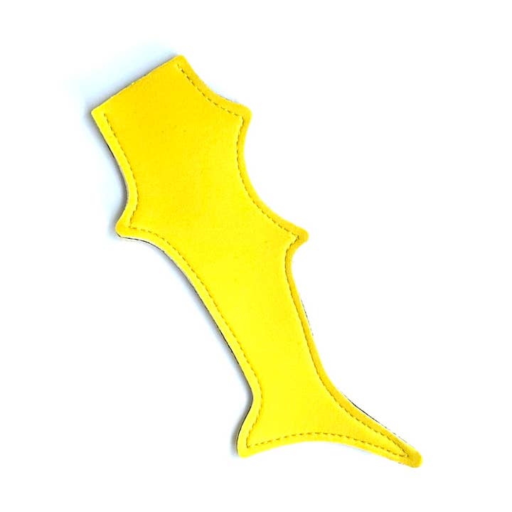 Shark Tail Neoprene Popsicle Holder Yellow Koozie for wholesale by iconic mi