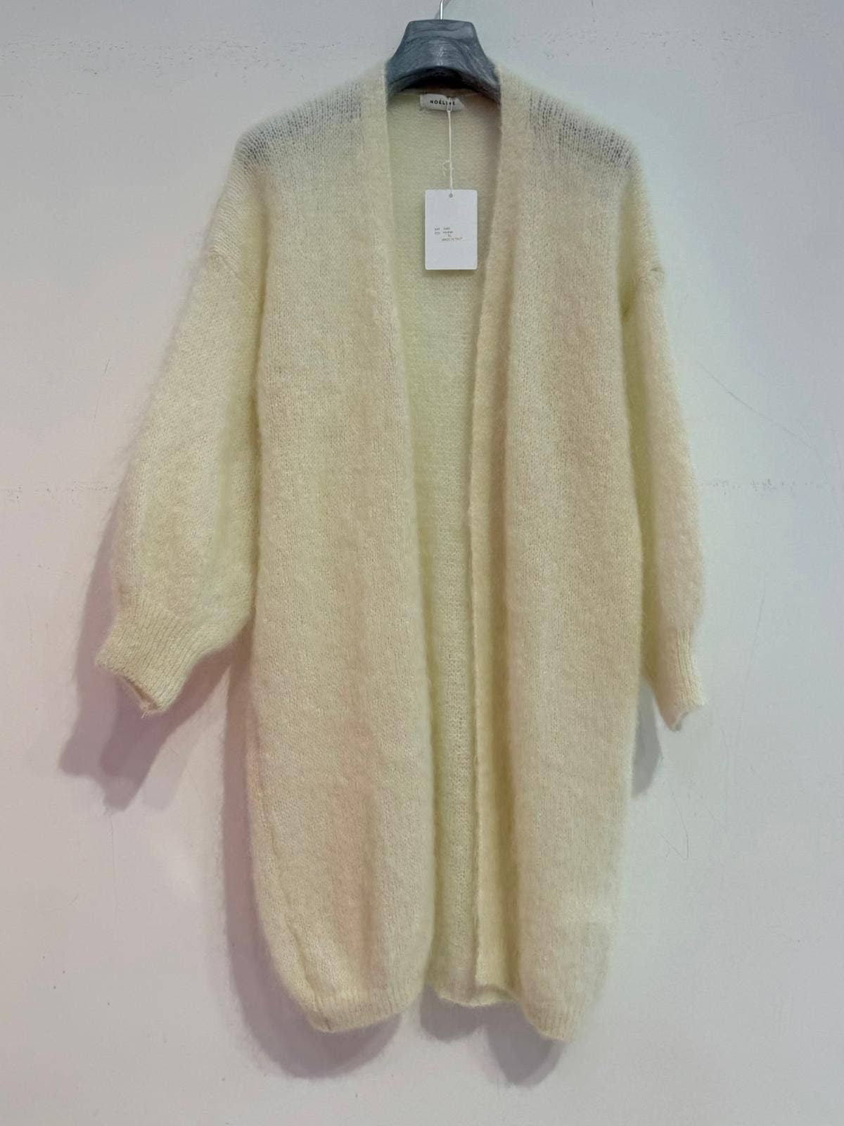 NOELINE – Großhandel Strickjacke – Damen – Lange Weste aus 80% Kid-Mohair 19400