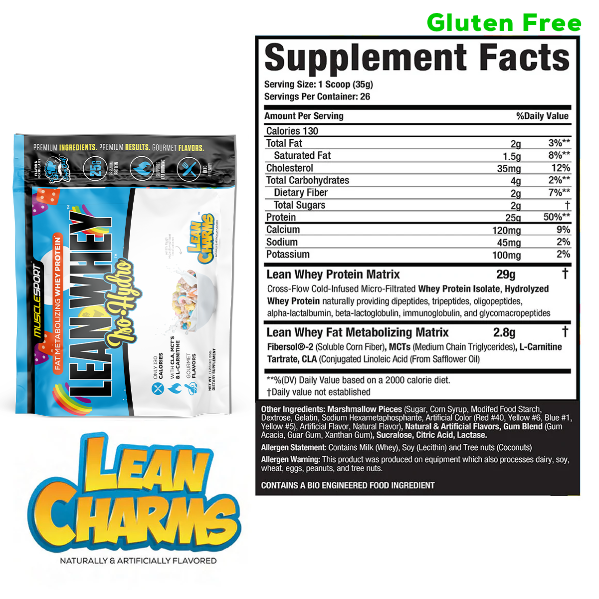 MuscleSport - Wholesale Protein/superfood powder - Lean Whey® Single Serve Packets20