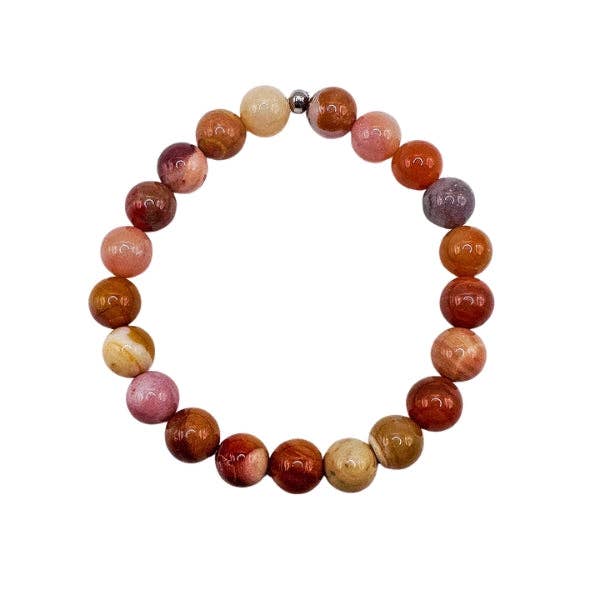 Balans - Förstenat Trä Agat 8mm Pärlarmband för wholesale av Featherly