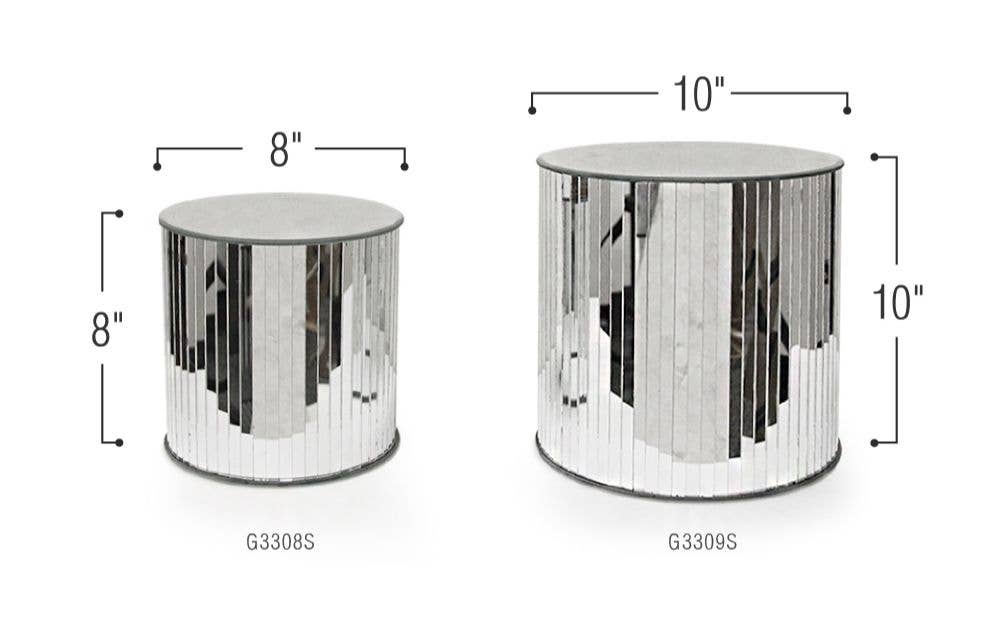 Galore Home - Wholesale Tafelbladdecoratie - Spiegelglazen Tafelstandaard - Groot (H-10"x D-10")1