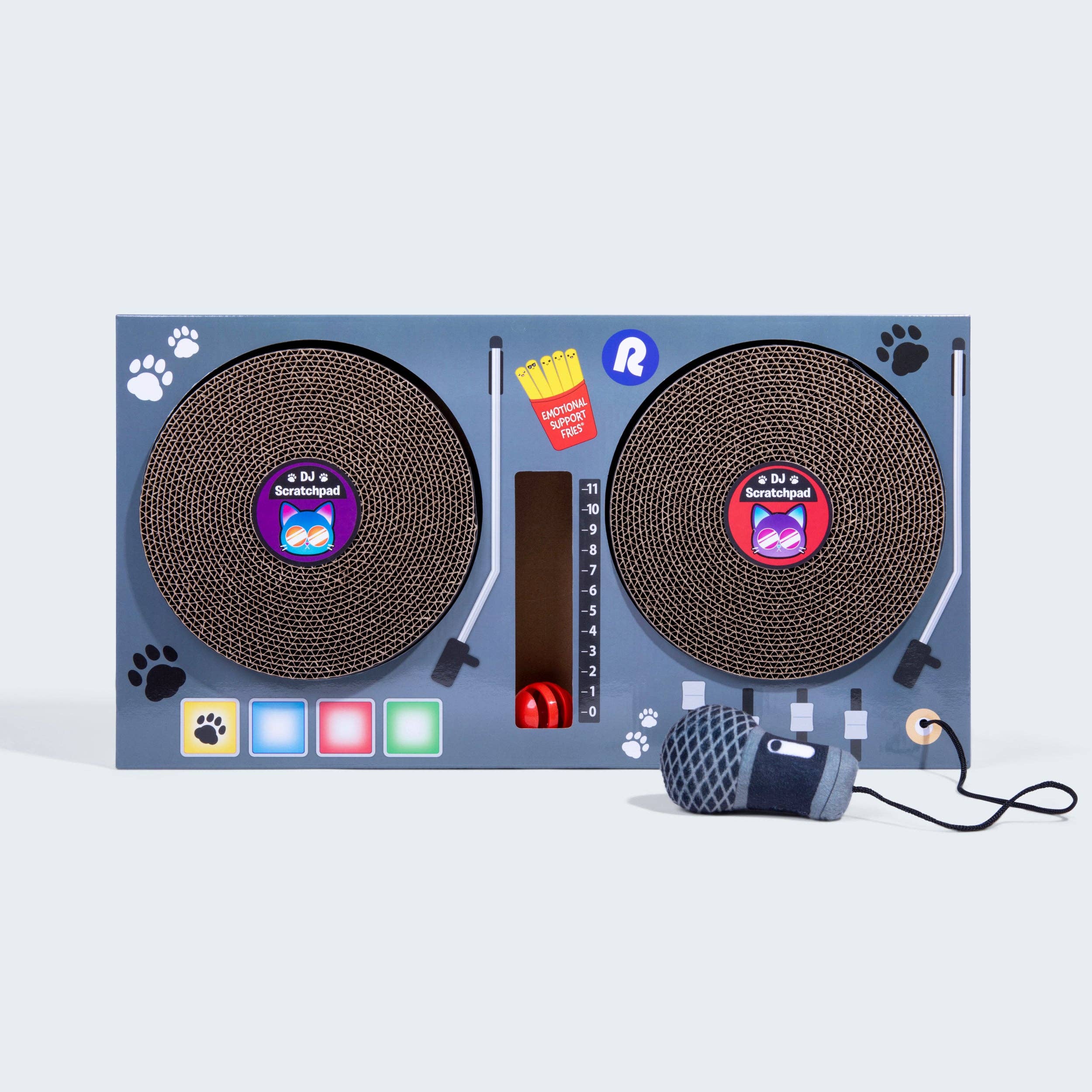 What Do You Meme - Vente Jouet – chat - Table de mixage DJ pour chats – Jouet interactif pour chats, platine pour gratter et jouer3