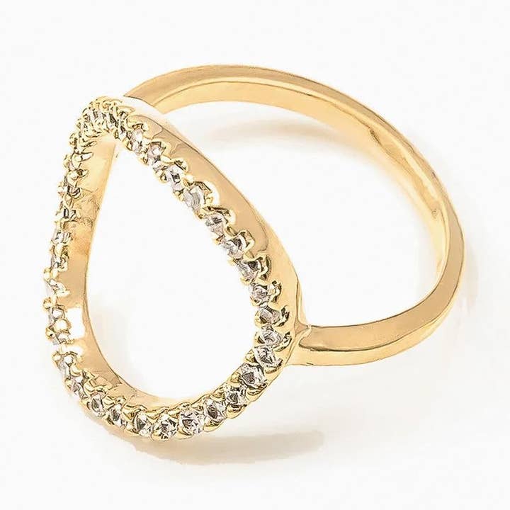 Bague Crystal Hole Statement pour la vente par Bearfruit Jewelry