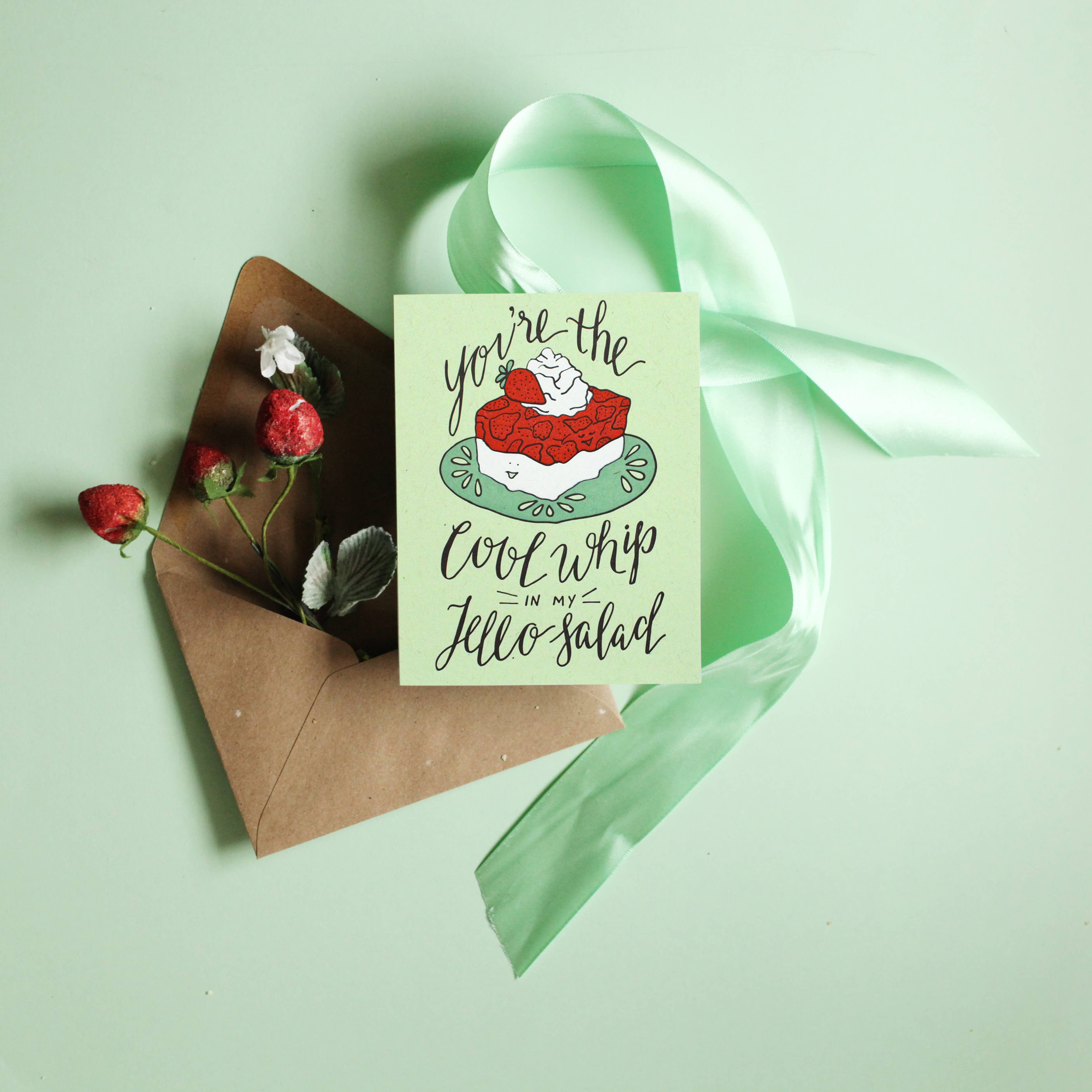 Wild Ink Press - Vendita all'ingrosso Biglietti d'amore - Biglietto d'amore Cool Whip, stampa tipografica1