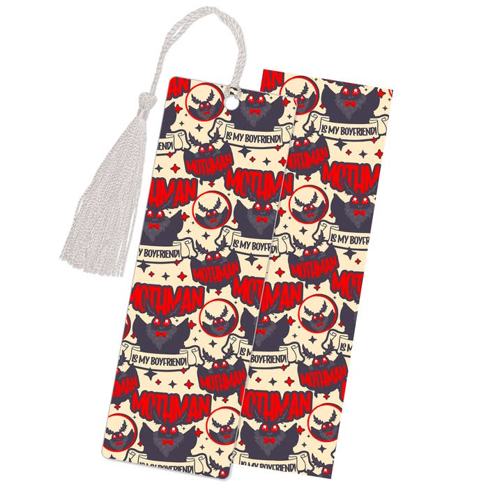 Mothman Is My Boyfriend Bookmark for wholesale by Lil Charmery