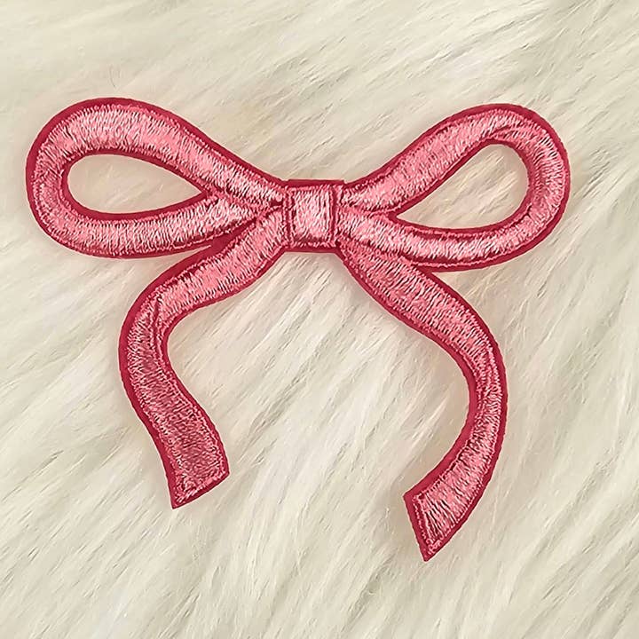 Scratch Decor - Wholesale Patch - Coquette Bow Embroidery Iron On Patch