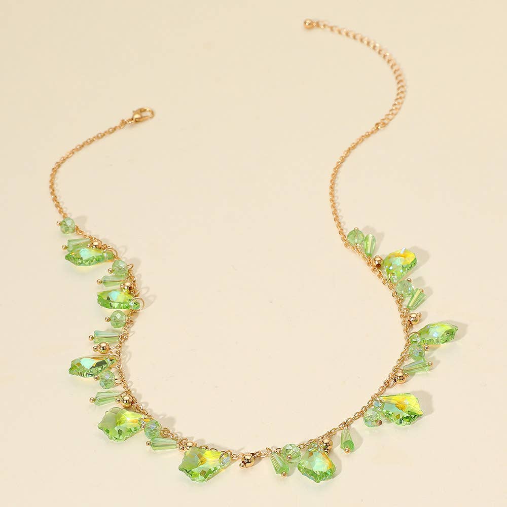 Sensibling Corp. - Wholesale Pendant/Charm Necklace - Faceted Bead Charm Station Necklace19