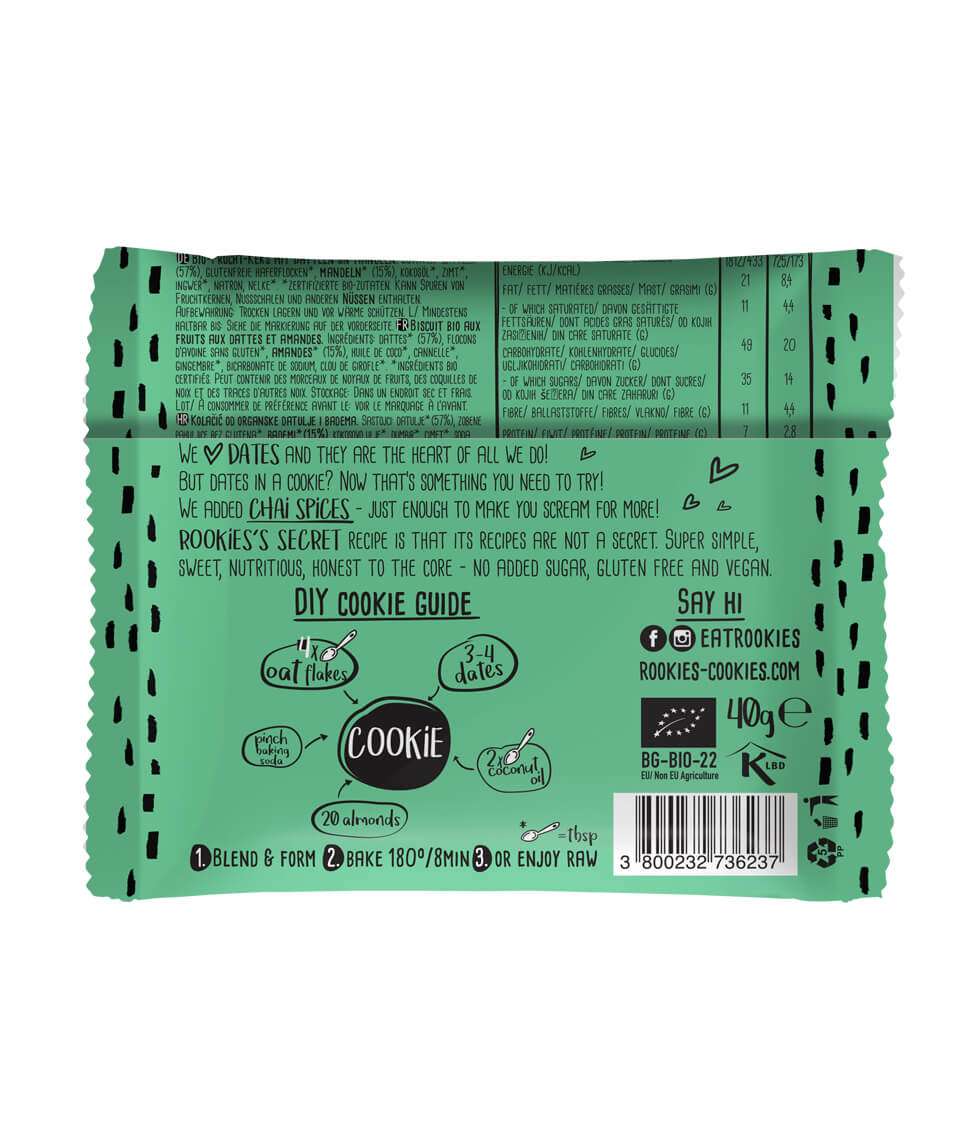 Smart Organic - Wholesale Cookie - Cookie Dates & Almond, Bio, Rookies, 40g3