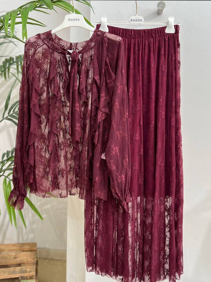 ADORA - Wholesale Skirt - Women's - Lace Skirt1