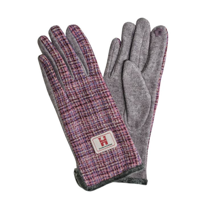 Strathurie Heather Tartan Check Gloves for wholesale by Strathurie