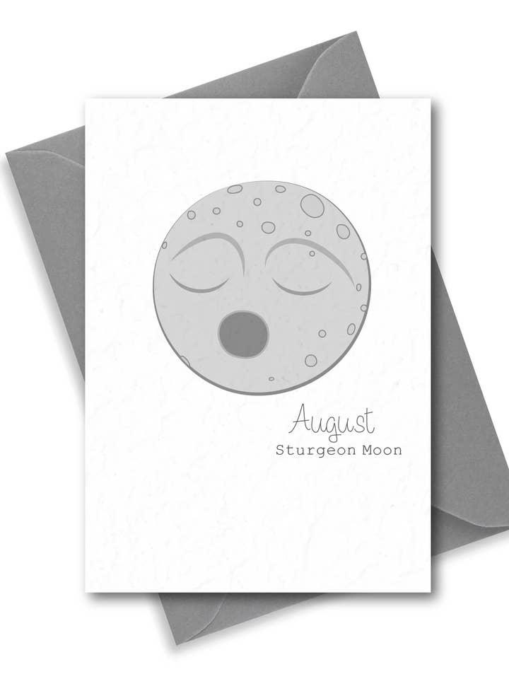 November full moon greeting card. Beaver moon - Spiritual for wholesale by Leah Roberts Design