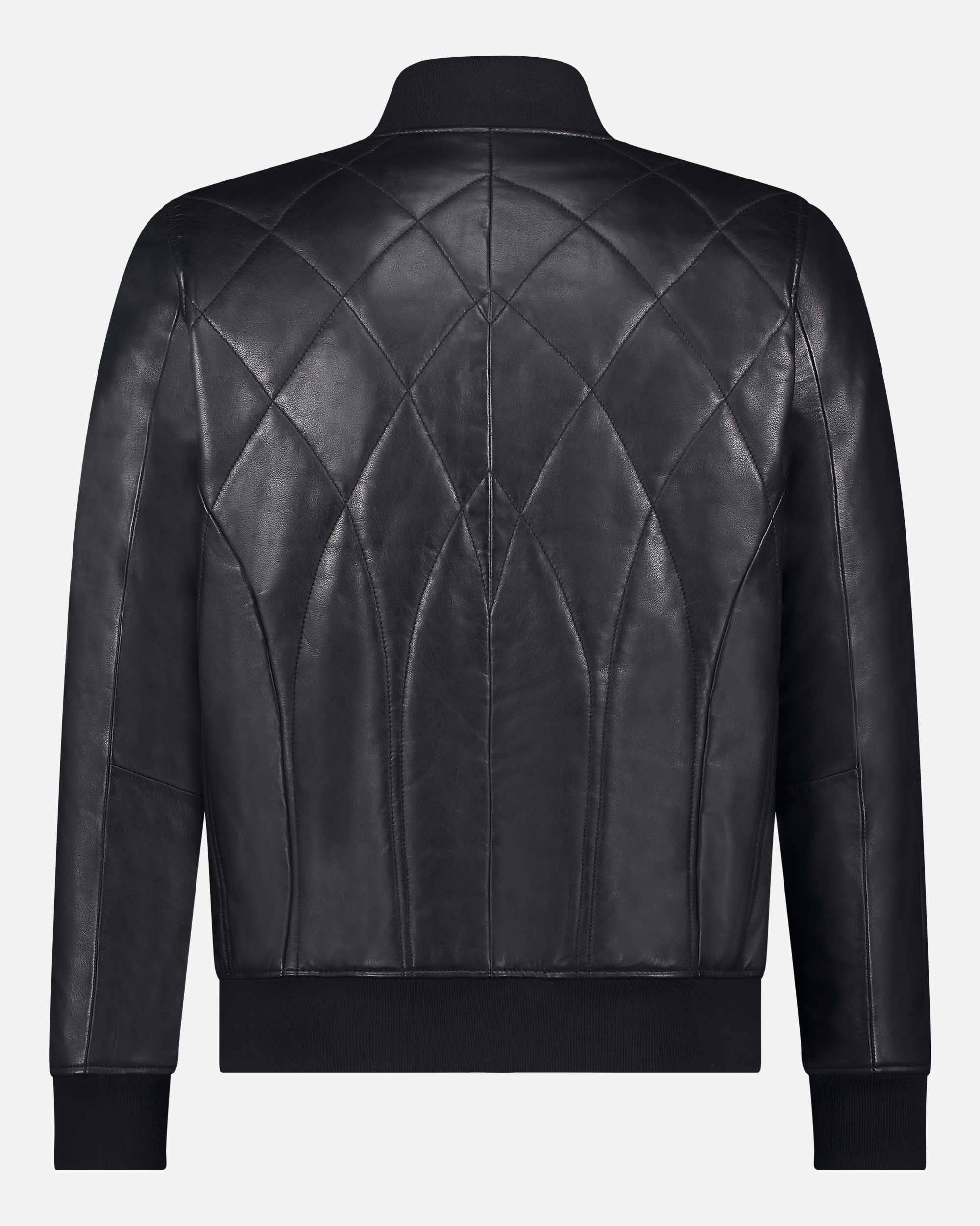 Amsterdam Heritage Men's - Wholesale Leather Jacket - Men's - Edison | Quilted Leather Bomber Jacket3