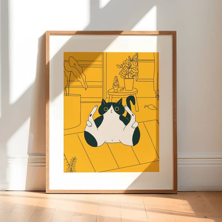 Yoga Cat Poster for wholesale by Stefouchat