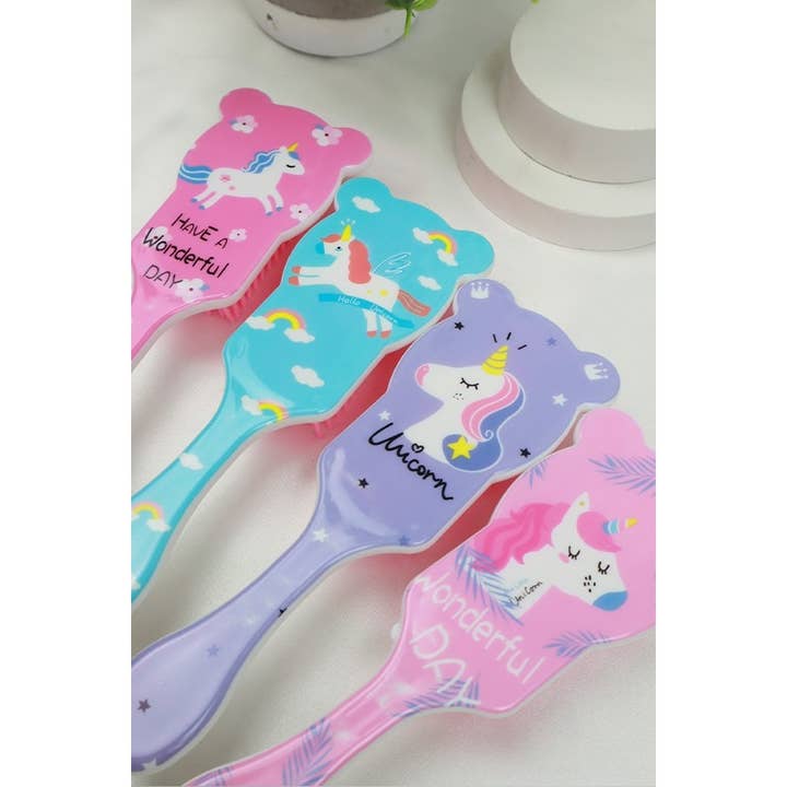 Assorted Color Kids Unicorn Hair Comb for wholesale on Faire2