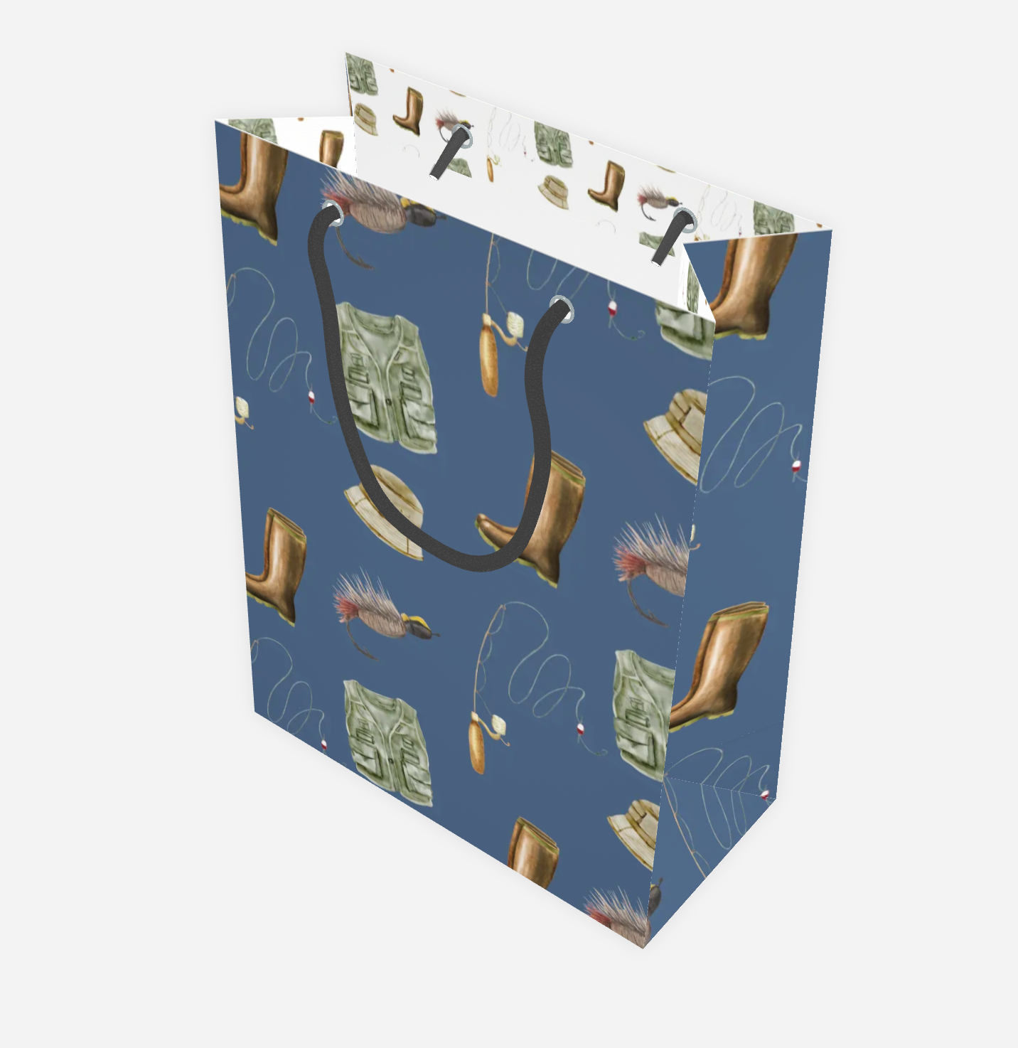 Hey Y'all Party - Wholesale Gift Bag - Fishing Gear Multi Blue Gift Bag Men1