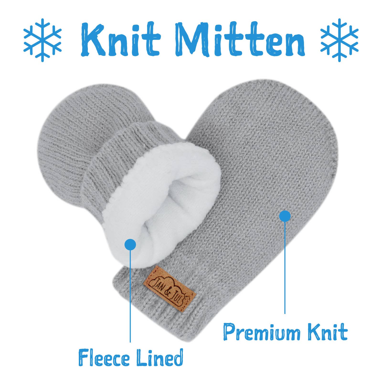 Jan & Jul - Wholesale Mittens - Kids - Dark Grey | Knit Mittens7