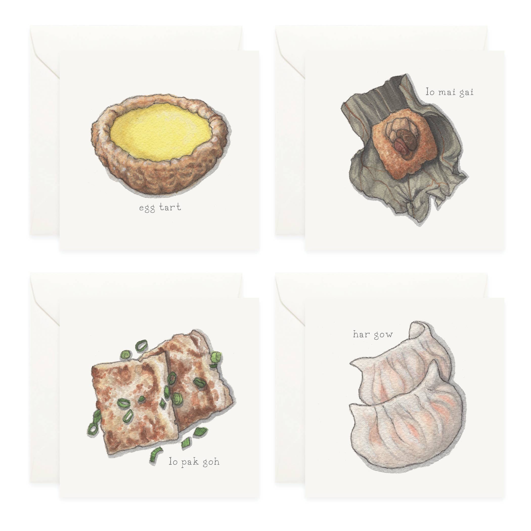 Yeesan Loh - Wholesale Stationery/Notecard Set - Mini Cards Set / Dim Sum3