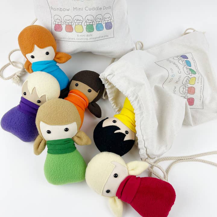 Mini Cuddle doll - Rainbow gift set for wholesale by Heidi & Finn