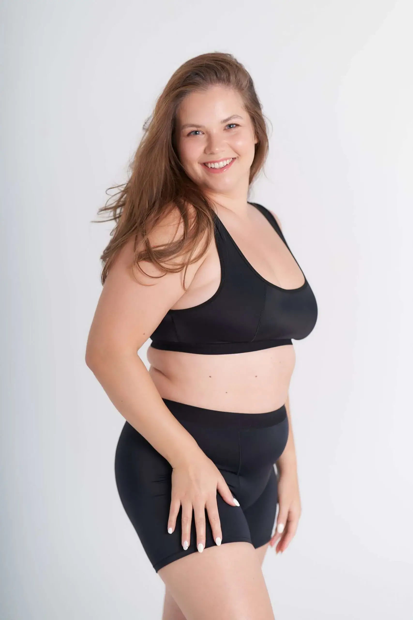 Black ELLA super absorbent period boxers for wholesale on Faire7