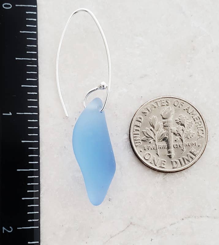 Sosie Designs - Wholesale Dangle Earrings - Eco Sea Glass Marquis Splash Earrings - Sapphire Blue1