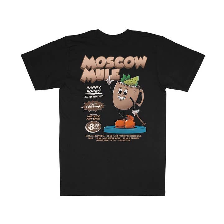 Moscow Mule Organic Heavyweight T-Shirt Black for wholesale by Weekend Concept