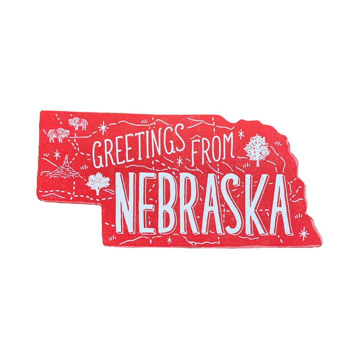 Nebraska State vykort för wholesale av Noteworthy Paper & Press