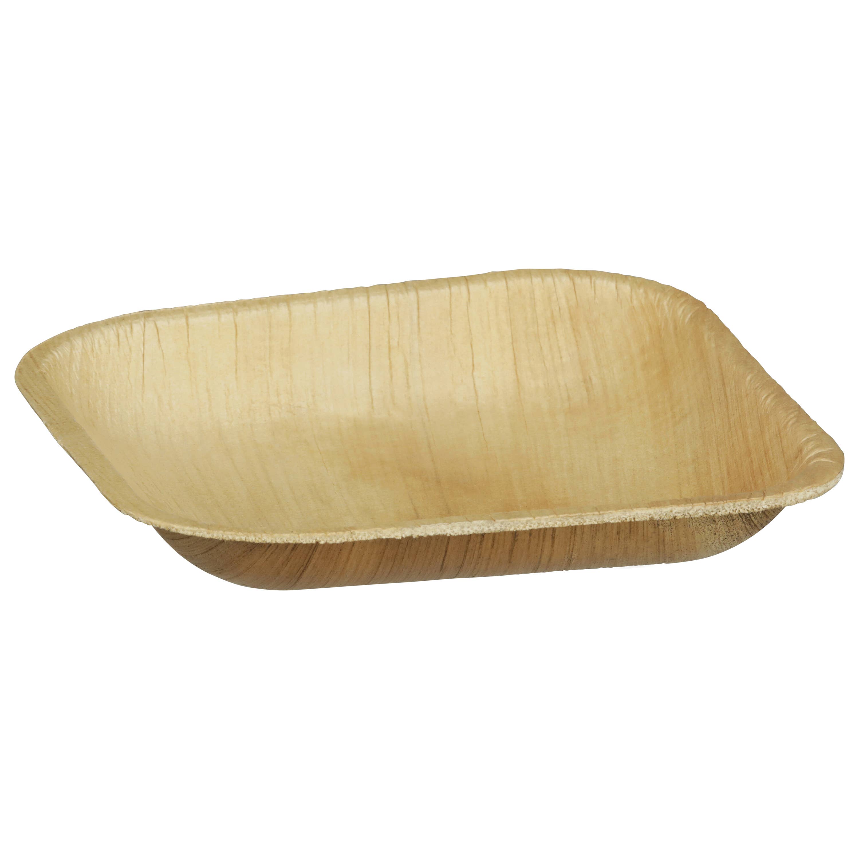 VerTerra Dinnerware – wholesale Disposable plate – 6" x 6" VerTerra Square Palm Plates6