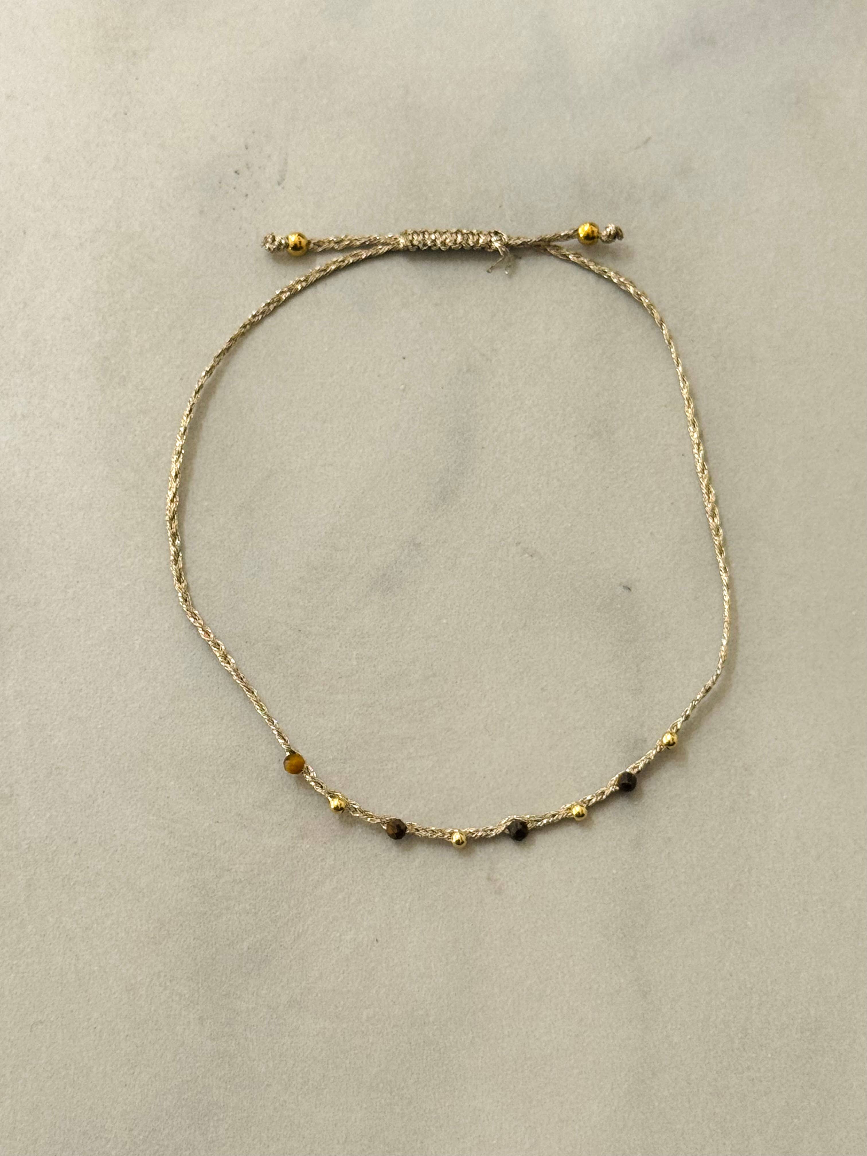 Cassette Barcelona - Venta al por mayor Pulsera de cuentas - Pulsera Bohemia de verano con piedras minerales y cuerda brillante1