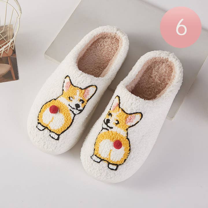 6Pairs - Corgi Cozy Fleece Home Indoor Floor Slippers and other Purchase Wholesale corgi plush pet simulator x. Free Returns & Net 60 Terms on Faire trending on Faire.