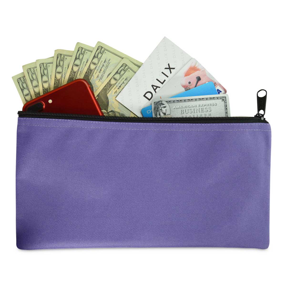 Dalix - Wholesale Pouch - Women's - DALIX Zipper Bank Deposit Money Bags Cash Coin Pouch 6 Pack44