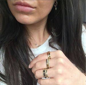 Charmin's Ringen - Vente Anneau/bague à empiler - Bague en or R314 'Plain Steel'0